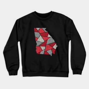 Georgia Mosaic - Red Crewneck Sweatshirt